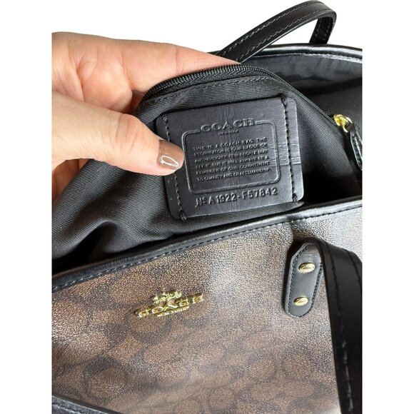 Coach PVC Drawstring Carryall Satchel Handbag F57842 - Picture 6 of 7